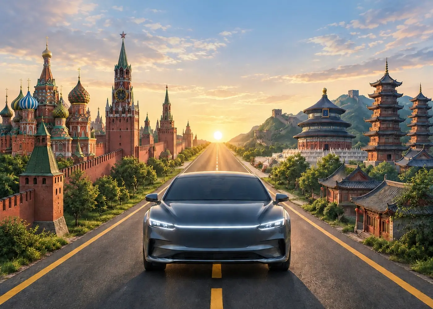 Дорога из Китая в Россию